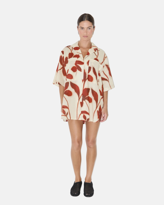 Zulu & Zephyr Cotton Shirt Ruby Floral