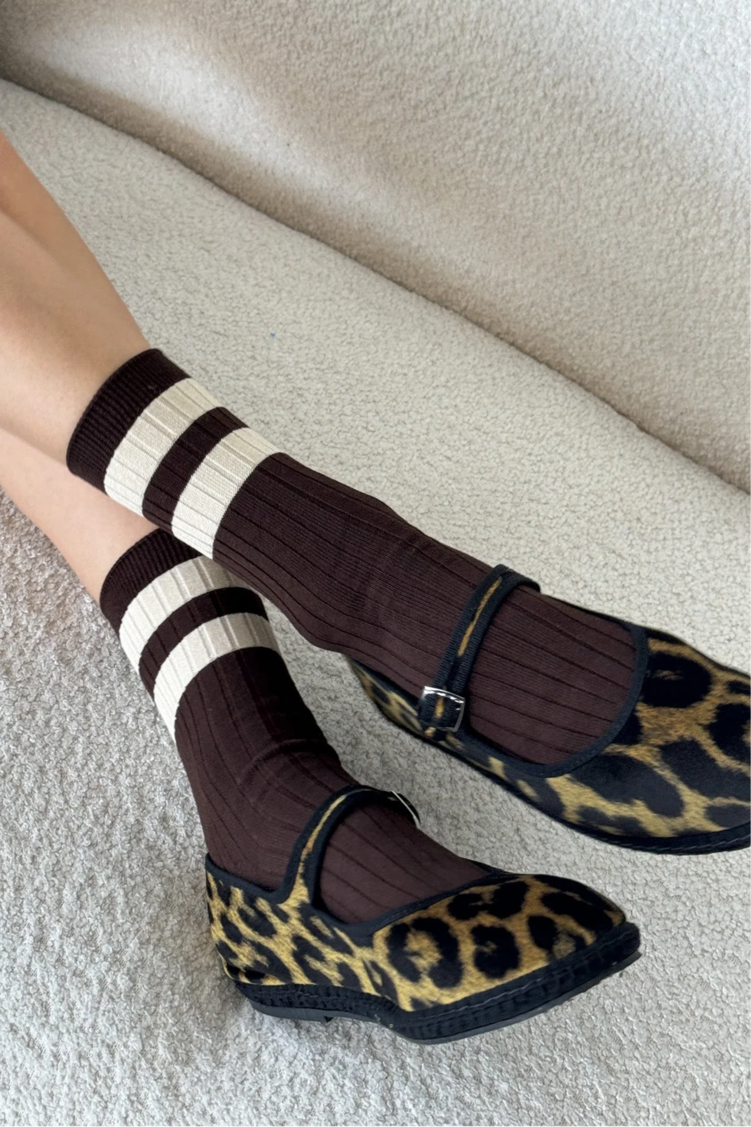 Le Bon Shoppe Her Varsity Socks Espresso