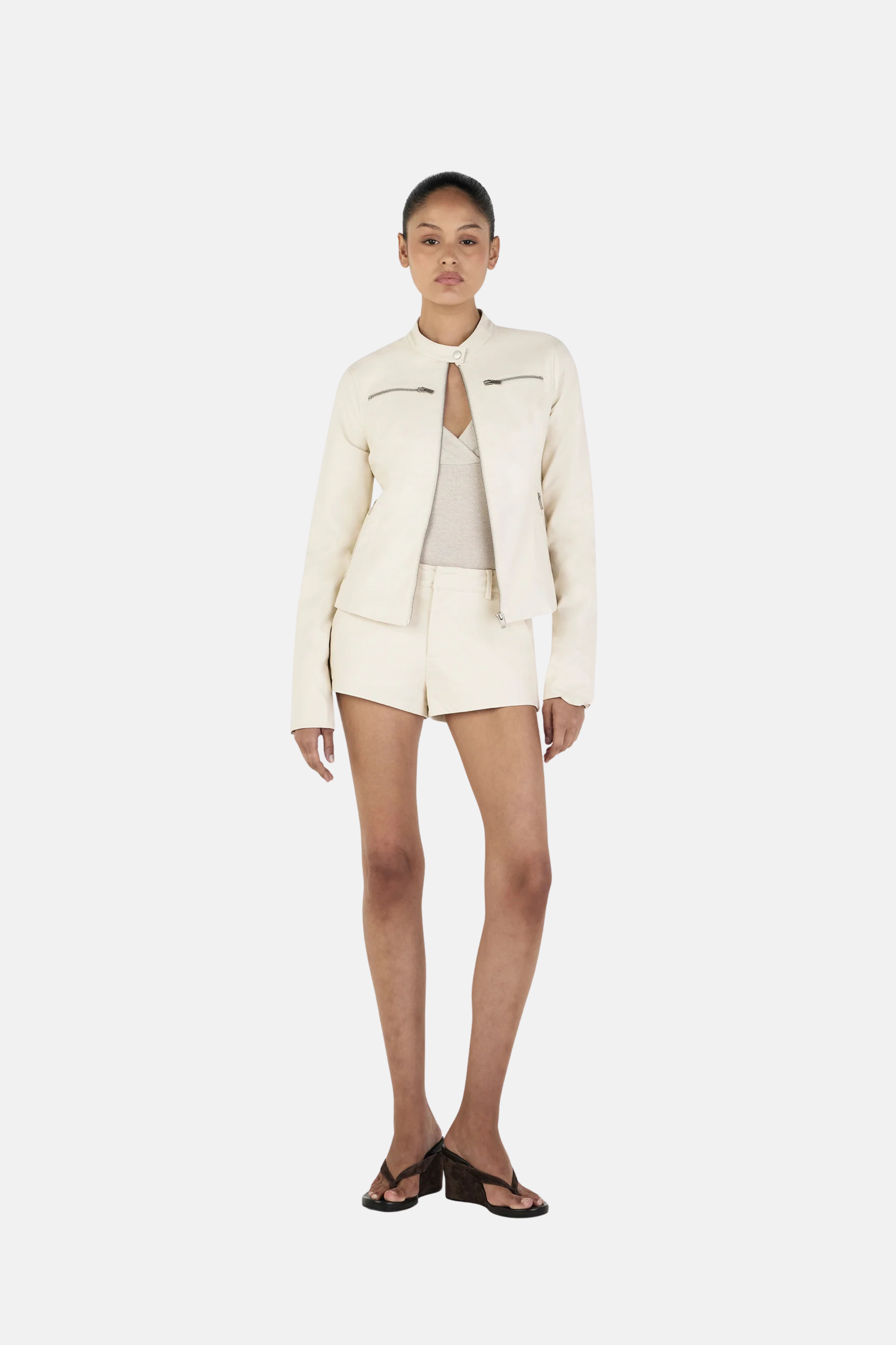 TARI MOTO JACKET | CREAM