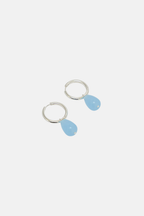 Brie Leon Santiago Earrings Aquamarine Sliver