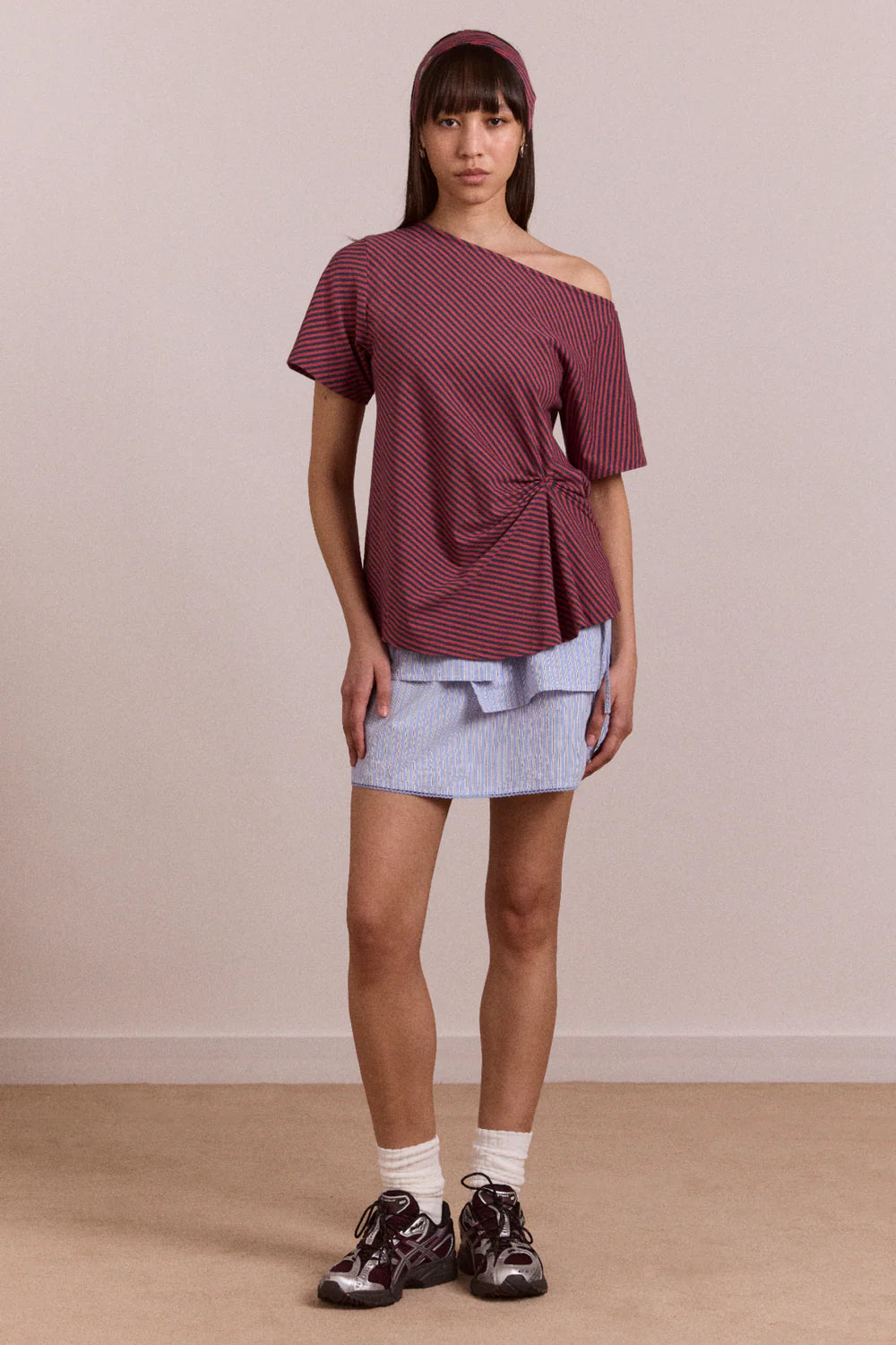 REECE TEE | RED STRIPE