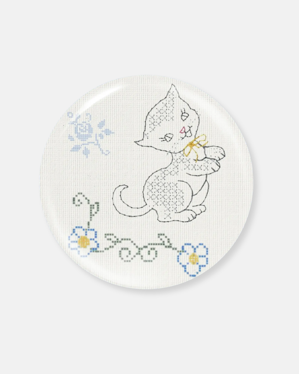 Riley Grae Cross Stitch Kitty Magnet
