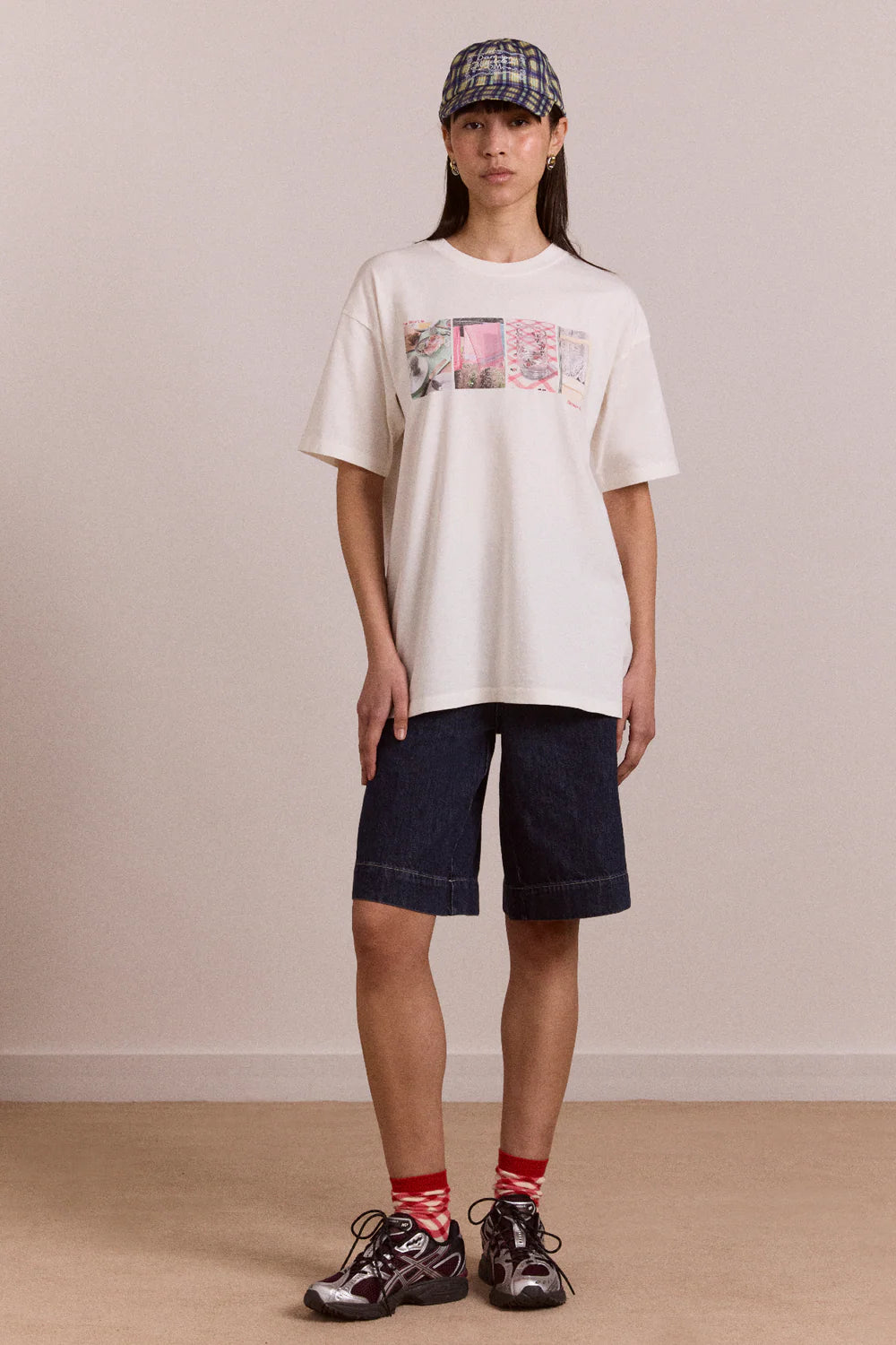 SLOW LIFE CROSSWORD GRAPHIC TEE | ECRU