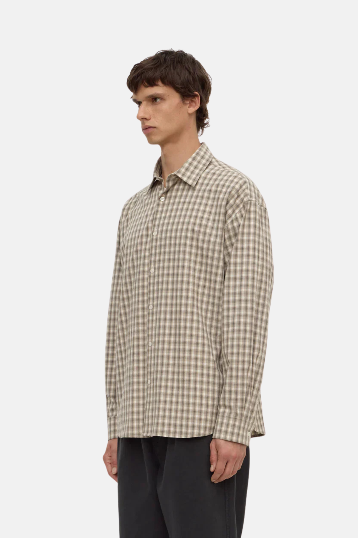 EDDIE CHECK SHIRT | WHITE / GREY