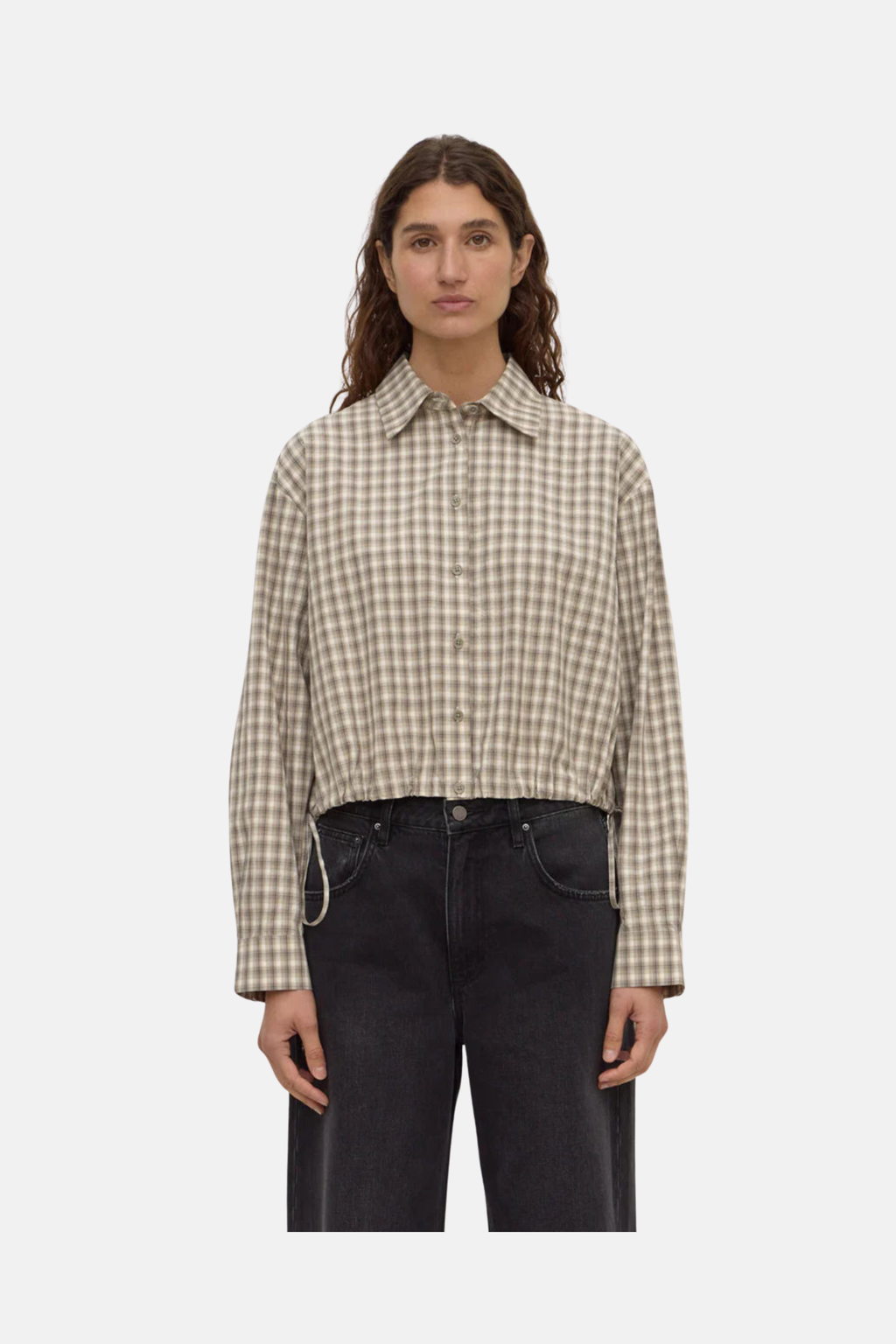 EDDIE CHECK SHIRT | WHITE / GREY