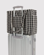 Baggu Small Cloud Carry On Black and Cream Gingham