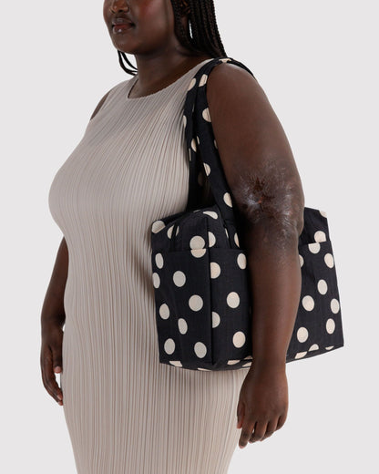 Baggu Everyday Cloud Bag Black and Cream Polka Dot 2