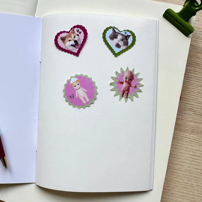 A6 GINGHAM STICKER KEEPER BOOK | SHELLFLOWER