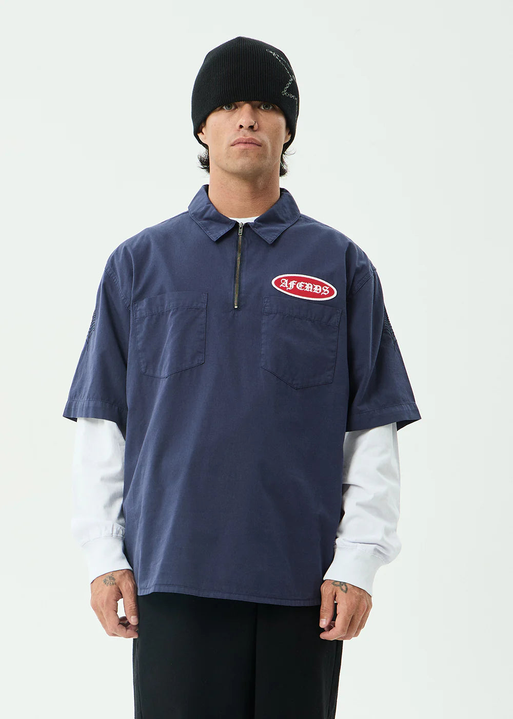 SUPPLY WORKWEAR SHORT SLEEVE SHIRT | WASHED DEEP SEA