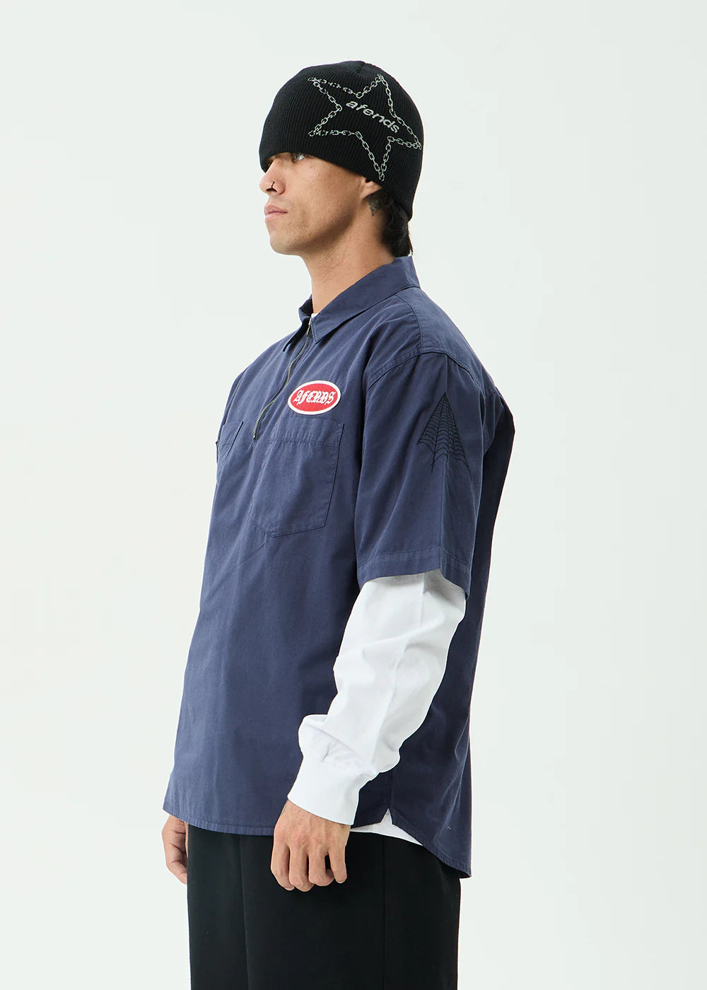 SUPPLY WORKWEAR SHORT SLEEVE SHIRT | WASHED DEEP SEA