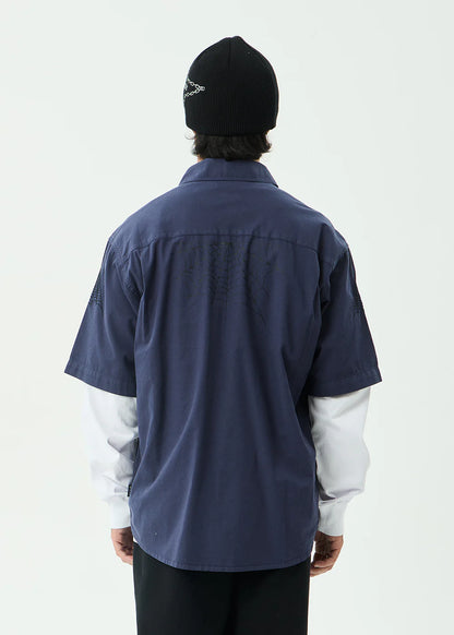 SUPPLY WORKWEAR SHORT SLEEVE SHIRT | WASHED DEEP SEA