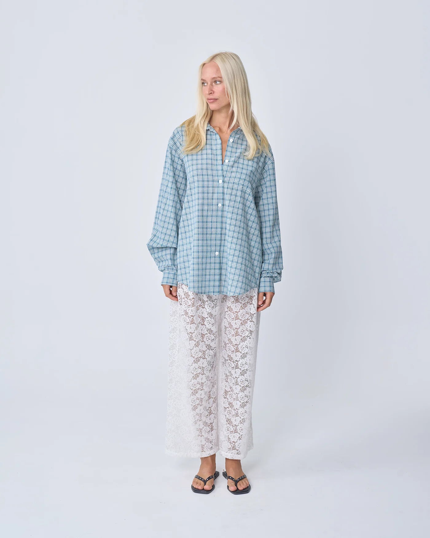 OVERSIZED SHIRT | BLUE PLAID