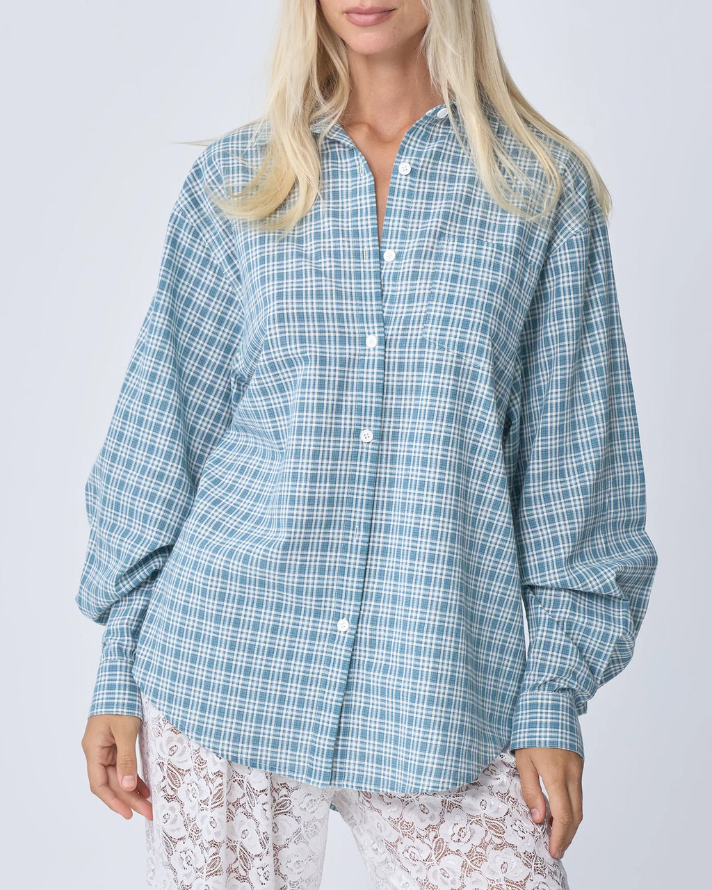 OVERSIZED SHIRT | BLUE PLAID