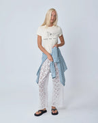 Near The Sea Oversized Shirt Blue Plaid