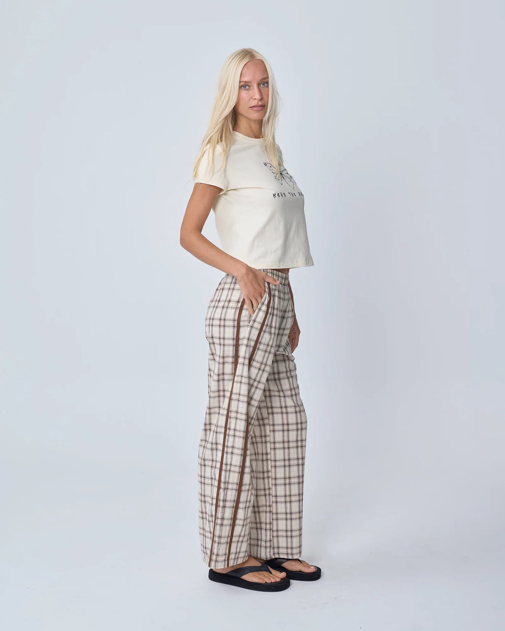 RACER PANT | BROWN PLAID