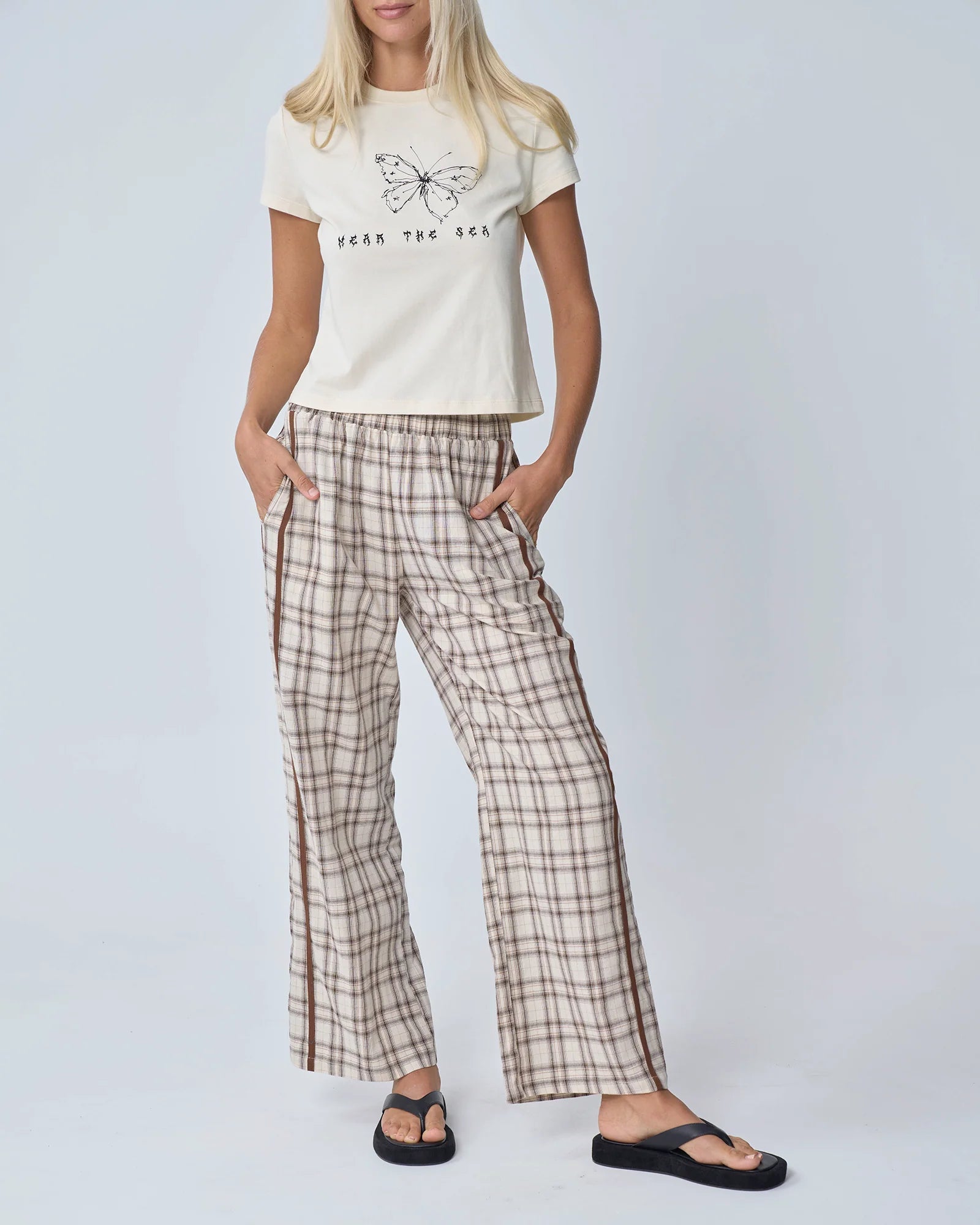 RACER PANT | BROWN PLAID