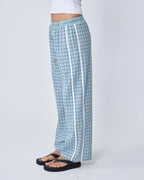 Near The Sea Racer Pant Blue Plaid