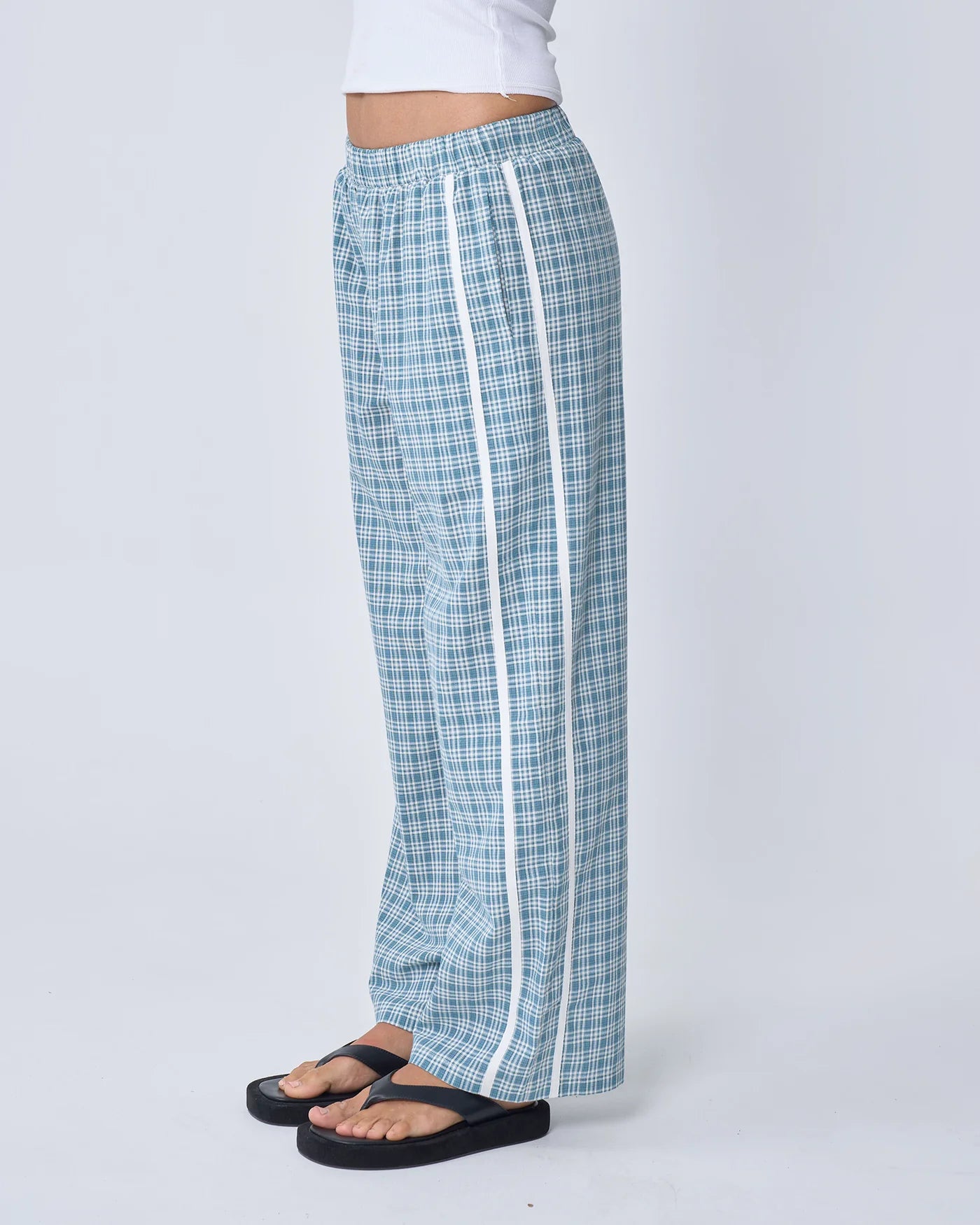 RACER PANT | BLUE PLAID