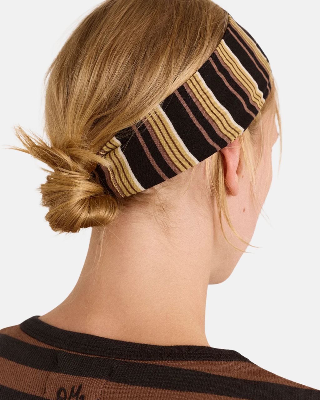 Damson Madder Stripe Headband Chestnut Stripe