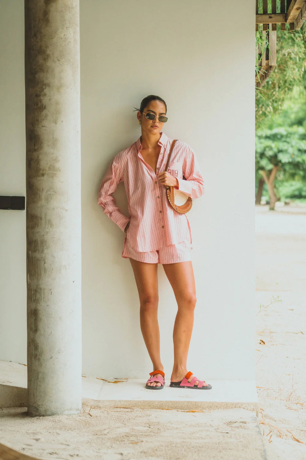 AJJA STRIPE SHORT | BLUSH PINK