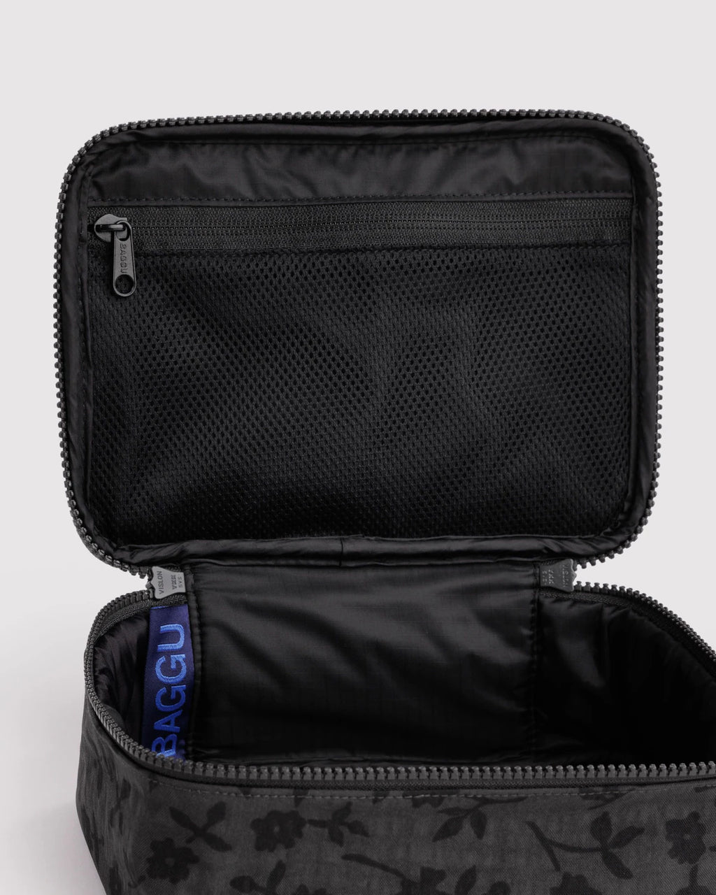 Baggu Small Cosmetic Case Charcoal Ditsy Floral