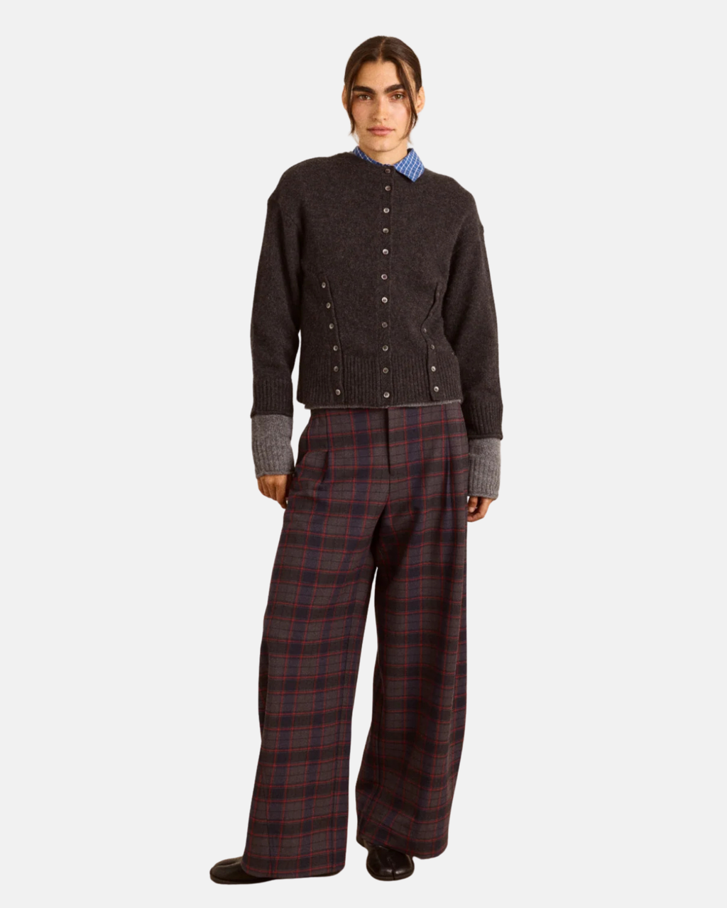 Damson Madder Haisley Trouser Sirius Check