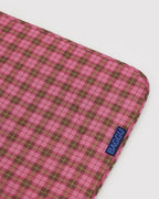 Baggu Puffy Picnic Blanket Azalea Pink Tartan