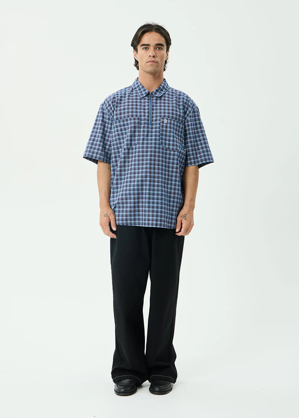 MOUNTAINS WORKWEAR SHORT SLEEVE SHIRT | NAVY CHECK