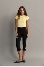 Pinky & Kamal Cropped Baby Tee Butter