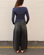 Damson Madder Trixie Ls Top Grey Blue