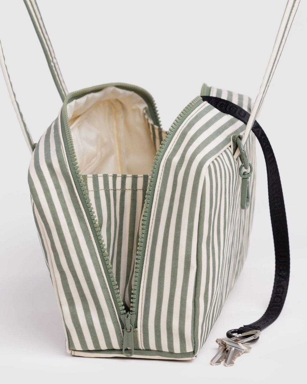 BAGGU NYLON BOWLER BAG | SAGE STRIPE