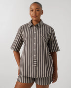 SHORT SLEEVE SHIRT | CHOCOLATE