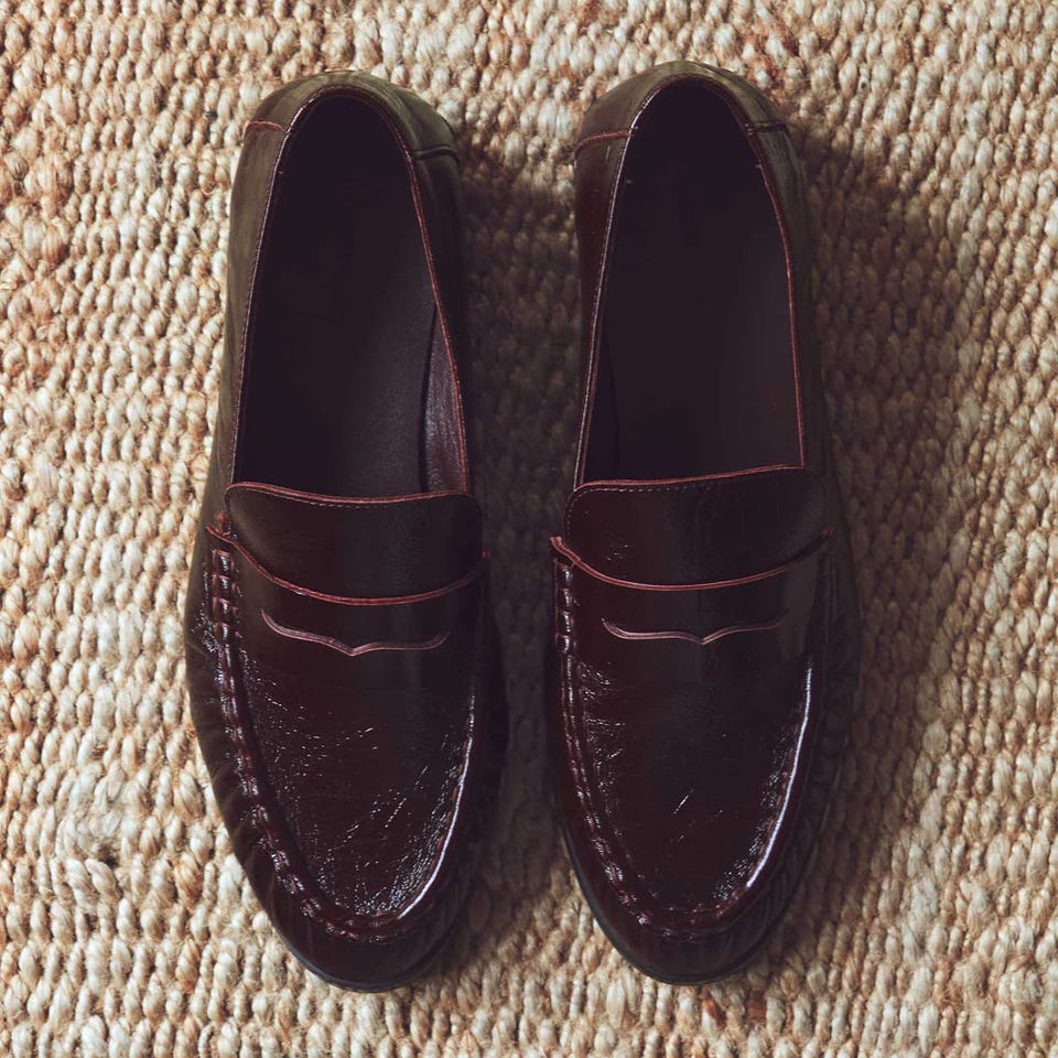 AVENUE LEATHER LOAFER | WINE