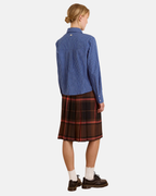 Damson Madder Talia Ruched Shirt Blue Check
