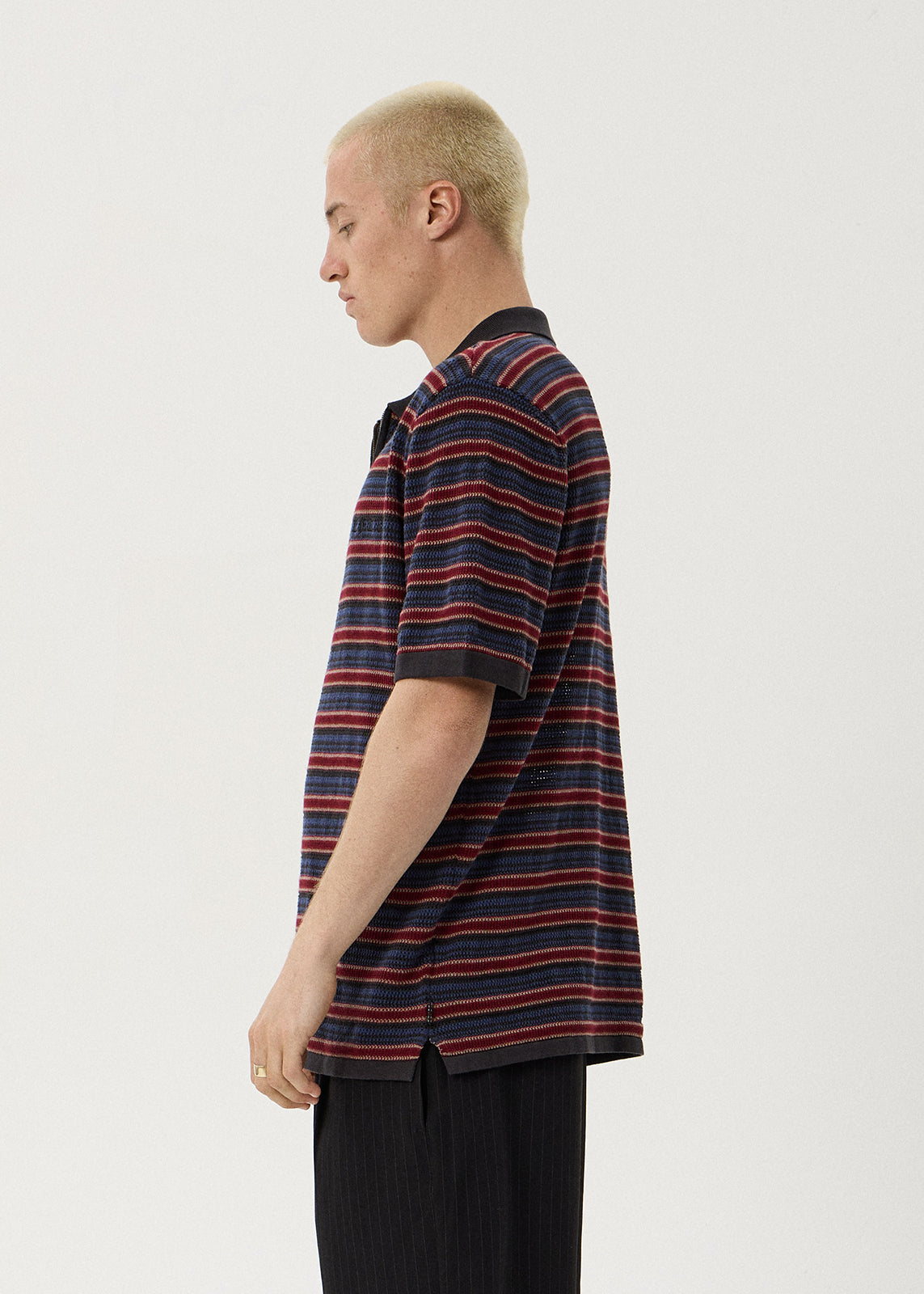 Afends Club Knit Polo Shirt Club Stripe 4