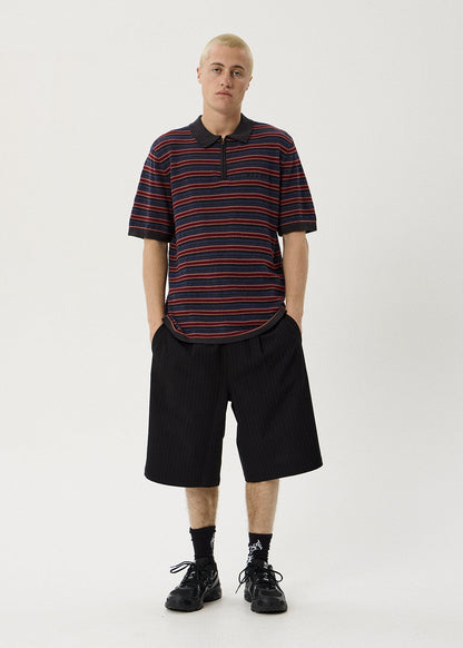 Afends Club Knit Polo Shirt Club Stripe 9