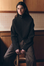 KAIA WOOL ZIP | GANACHE MARLE