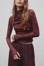 Nude Lucy Clementine Mesh LS Top