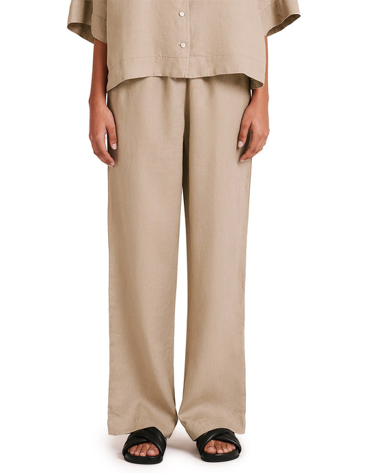 LOUNGE LINEN PANT | WASHED OLIVE