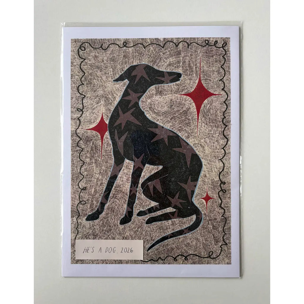 Molly Stredwick Hes A Dog A4 Print