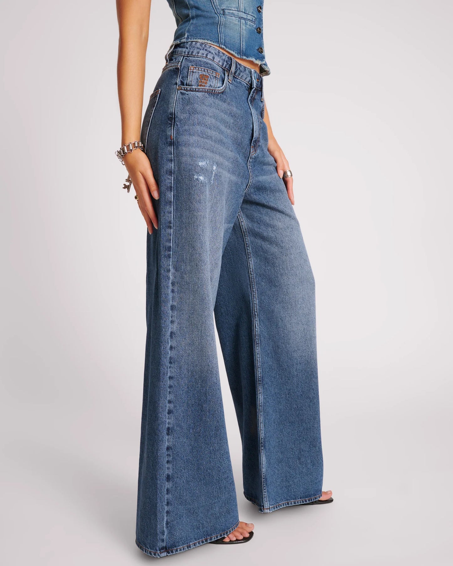 BLUE THUNDER LOVE MACHINES MID WAIST SUPER WIDE LEG