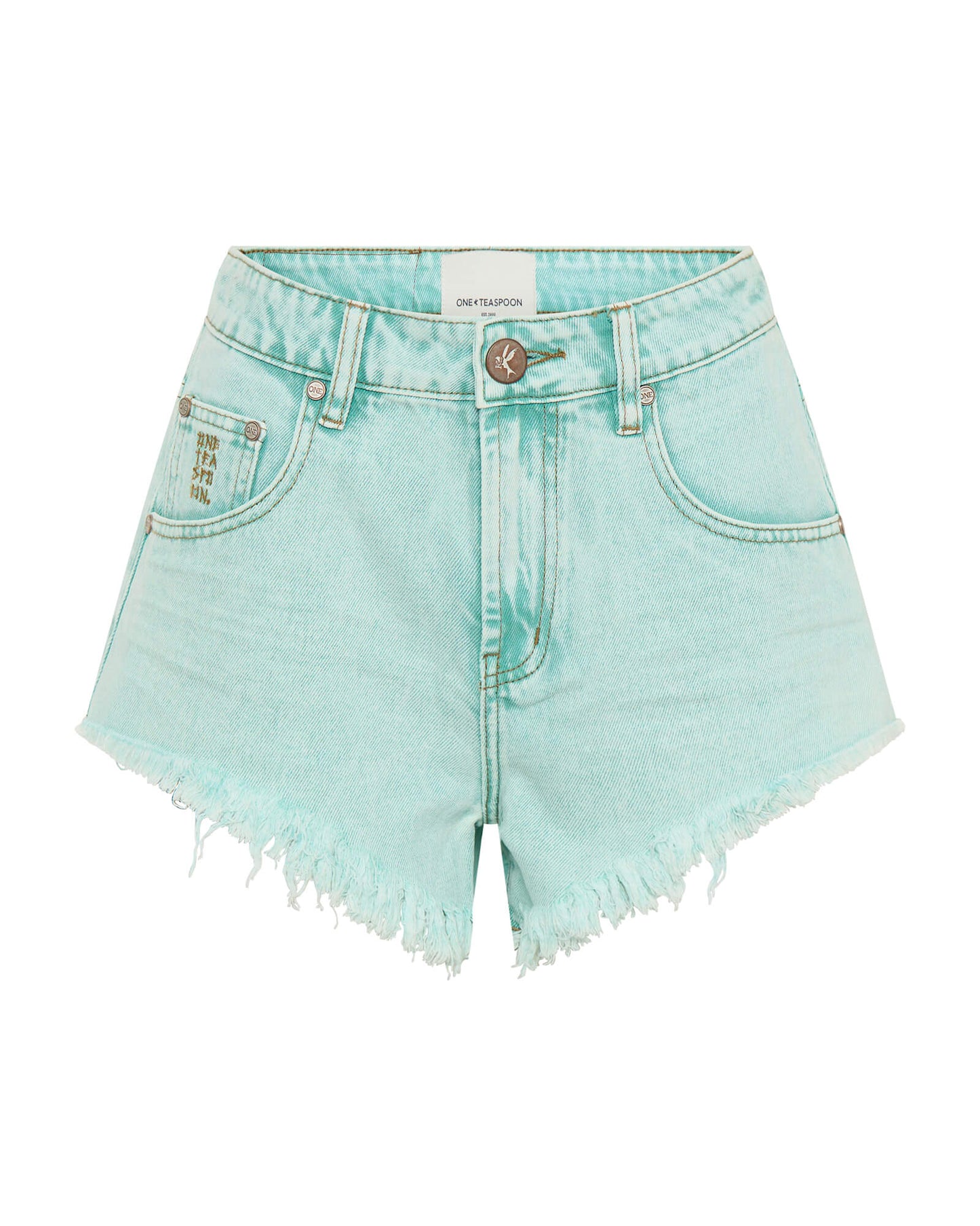 MINT RENEGADES HIGH WAIST DENIM SHORT | MINT