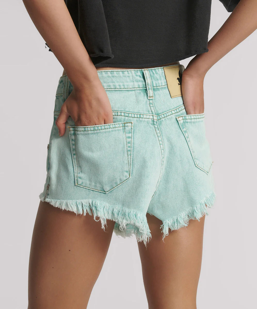 MINT RENEGADES HIGH WAIST DENIM SHORT | MINT