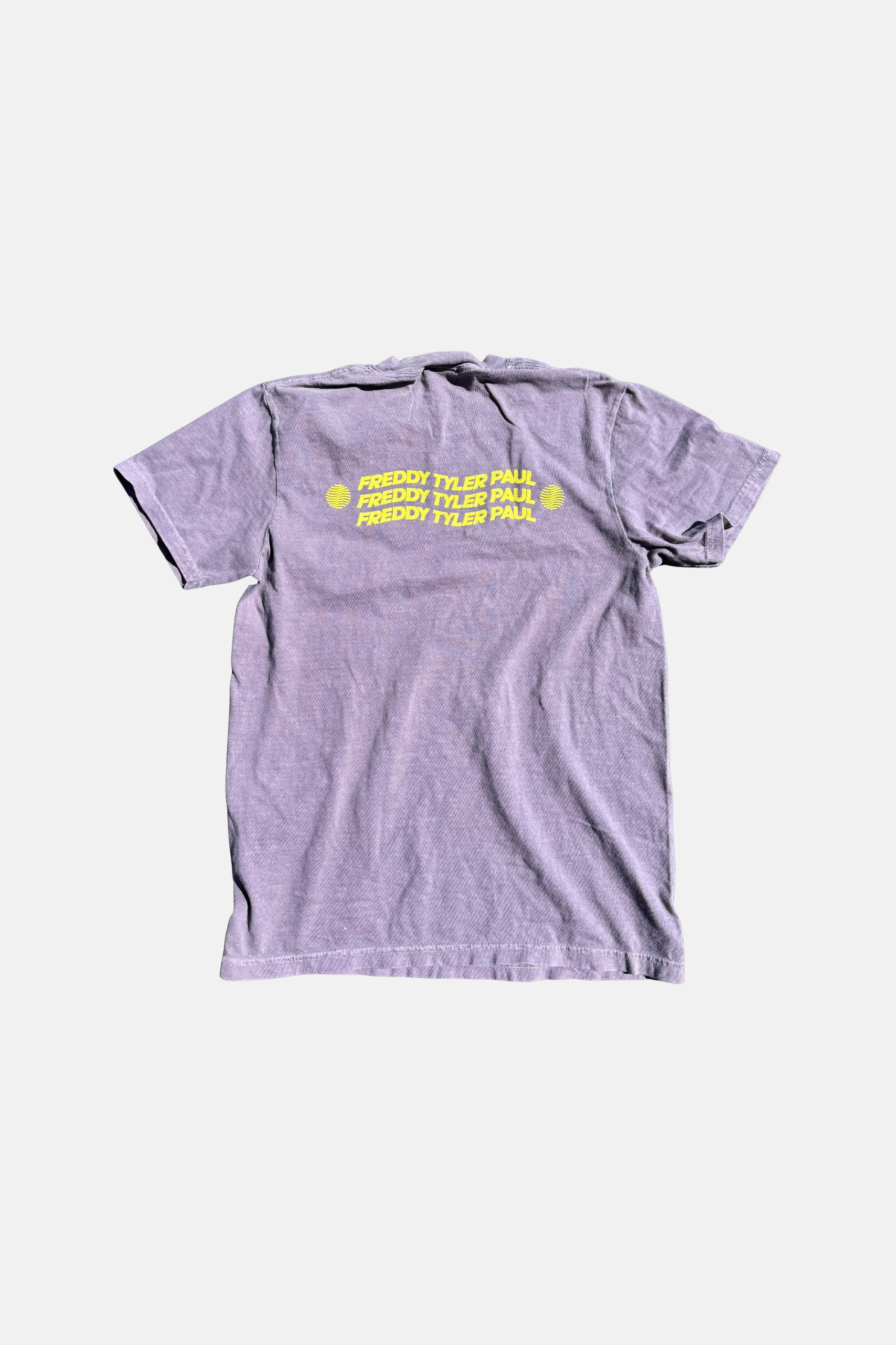 Freddy Tyler Paul 'My Tits are Down Here' Tee Berry Purple
