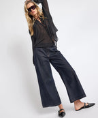HAYDEN MID WAIST LEG CROPPED DENIM JEANS