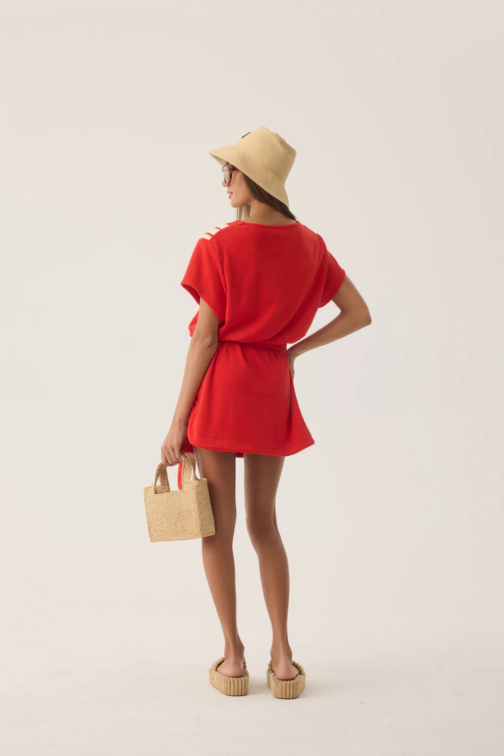 TROPIQUES TERRY DRESS | APPLE RED