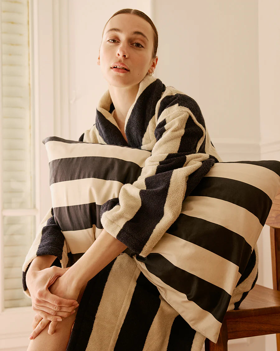HOMMEY ROBE | VANILLA BEAN STRIPE