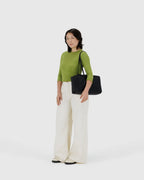 MEDIUM NYLON BOWLER BAG | BLACK