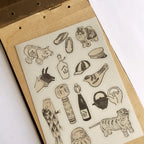 Kiku Print Meiji Curios Stickers