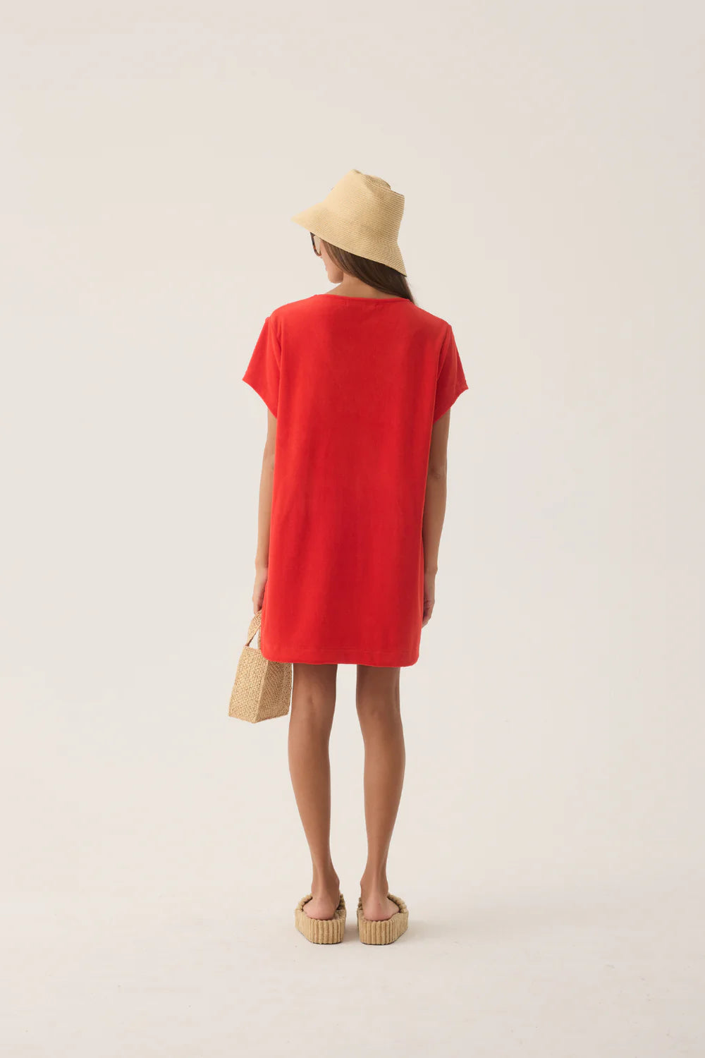 TROPIQUES TERRY DRESS | APPLE RED